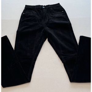Pretty Little Thing Black Cord Flare Jeans Size 2